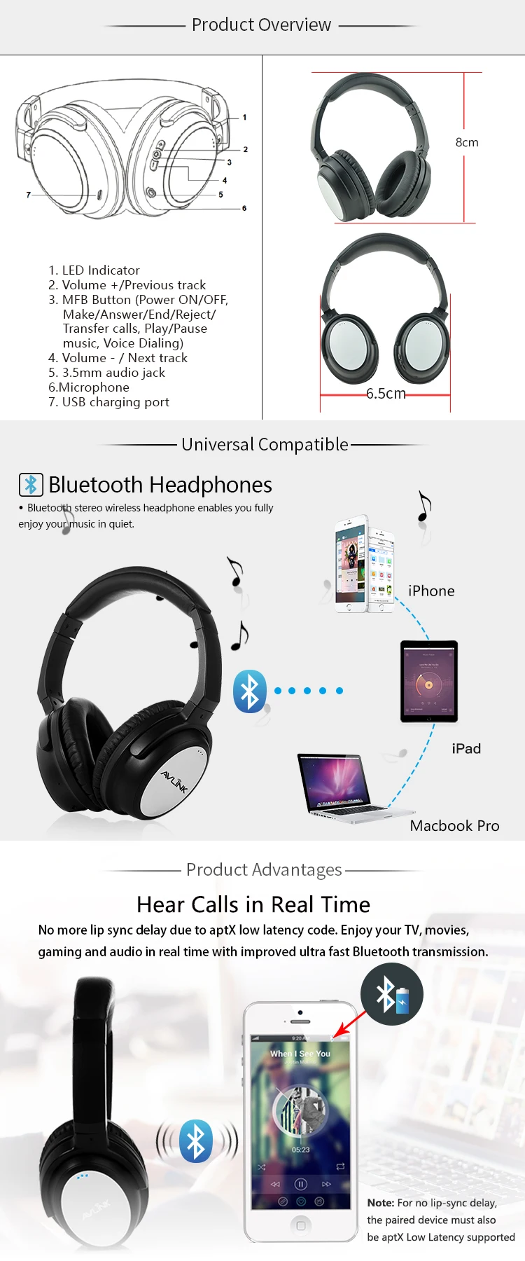 play music through bluetooth and headphone jack