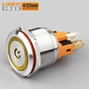 LANBOO 22B Series Vandal Resistant Push Button Switch with Ring LED+Power Symbol