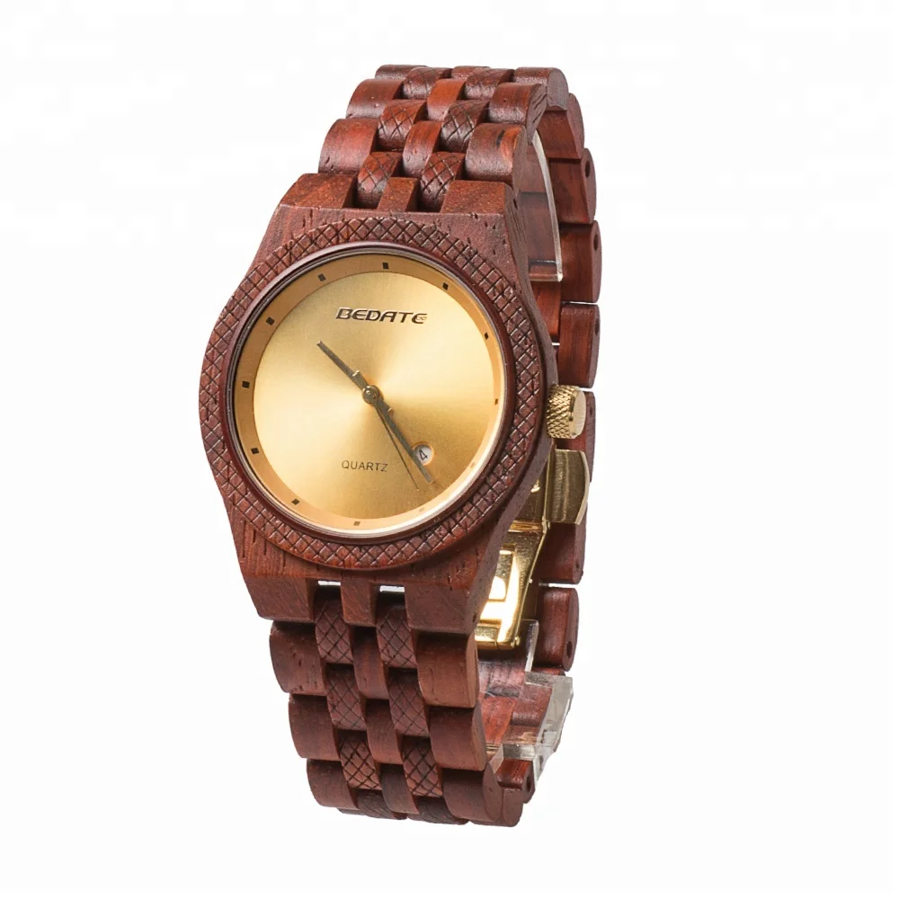 

Men wooden watch custom brand wristwatch wooden watch with wooden watch case and band