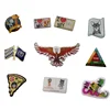 Wholesale China Production Cheap custom badge copper/silver plated badge pin soft enamel lapel pin