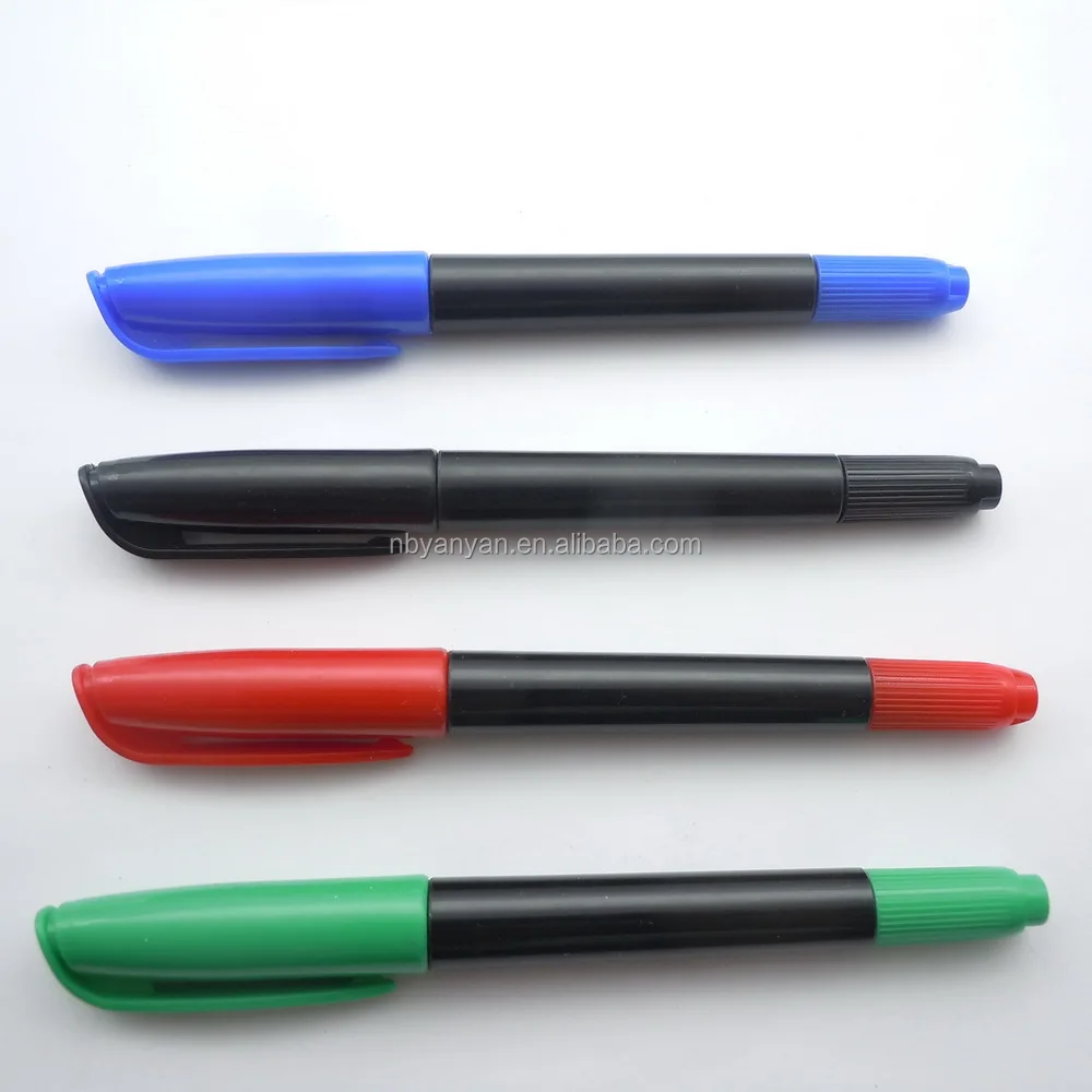 Wholesale Manufacturer High Quality Black 2 Head Permanent Marker Pen ...