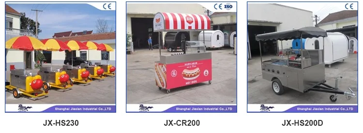 JX-CR180 Shanghai Jiexian coffee kiosk indoor cart mobile food carts for coffee for donuts for sale