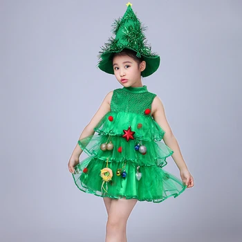 green baby christmas dress