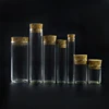 China Supplier Free Sample 1 ml Vials Clear Miniature Glass Bottle with Corks stopper