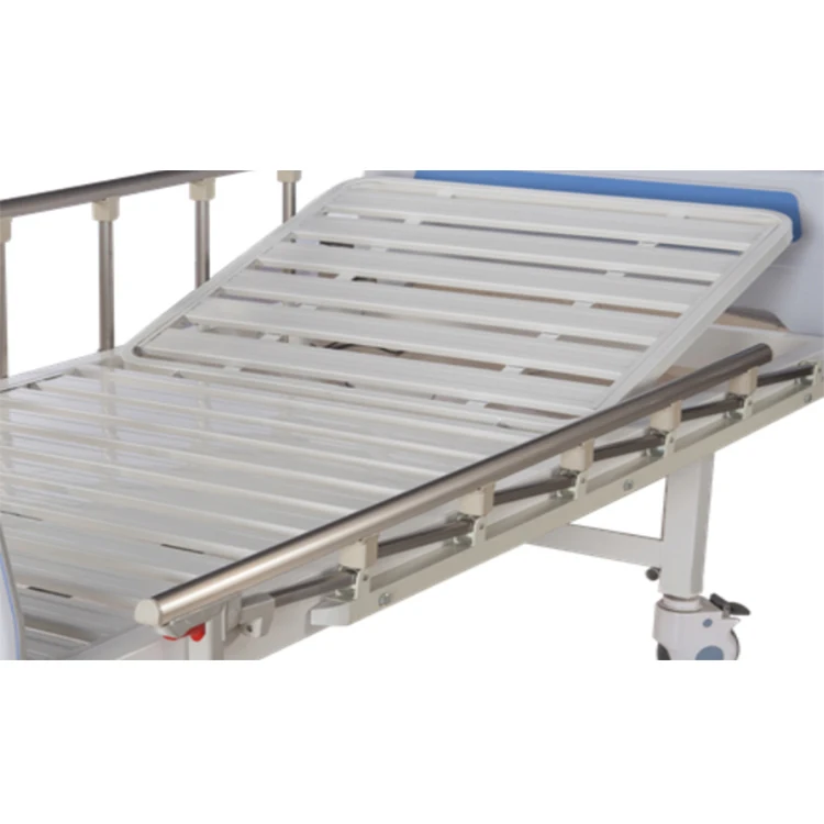High quality manual double shake stripplate luxury central control castorshospital bed