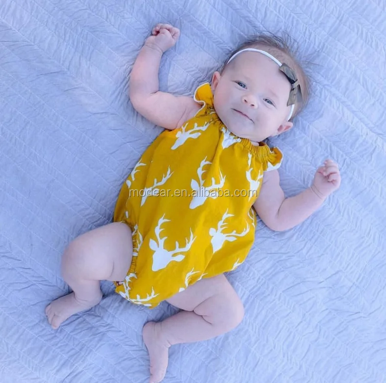 Modear New arrival summer boutique baby clothes romper baby lime seersucker short onesie for girls