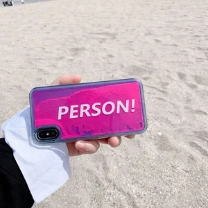 Luminous Fluorescent Quicksand Liquid TPU Case iPhone X
