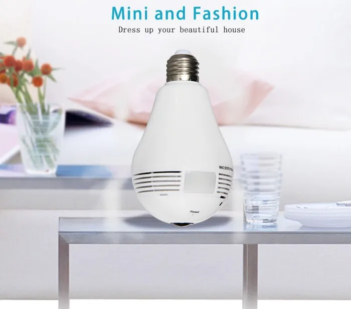 360 degree Camera Hidden Camera Security Bulb Light IP Wireless Webcam Wifi HD Camera