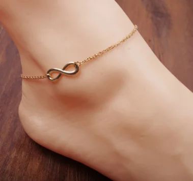 

Epinki Jewelry Gold Plated Women Anklet Pendant Infinity Number 8 Wisdom Belief Foot Chain Rose Gold