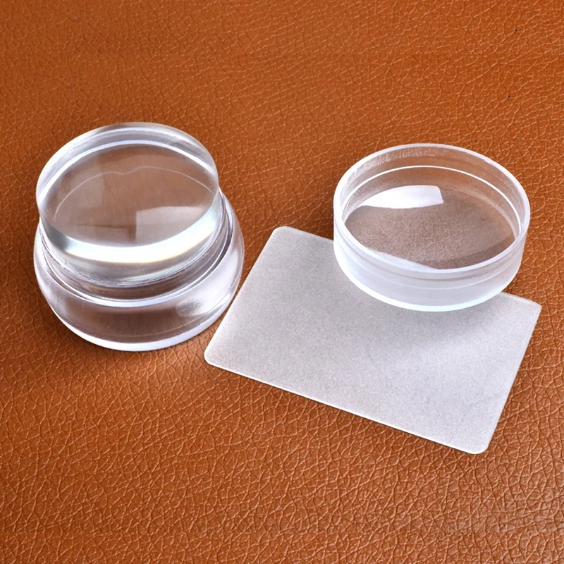 Misscheering New Lovely Design Matte Nail Art Stamper Scraper with Silicone Jelly 3.5cm Nail Stamp Stamping Tools