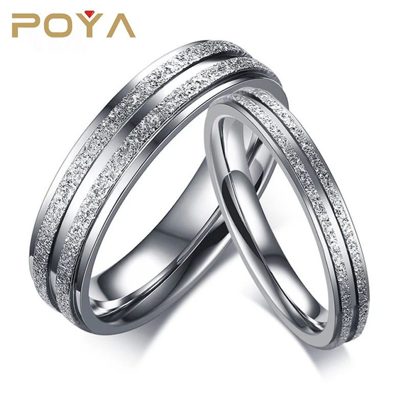 

Forever Love Engagement Rings for Women Men Stainless Steel Wedding Bands Couples Promise Finger Ring