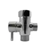High Quality T-adapter Chrome Finish T Adapter Bidet Parts, Shattaf Brass T-adapter With Shut-off Valve,3-way Tee Connector