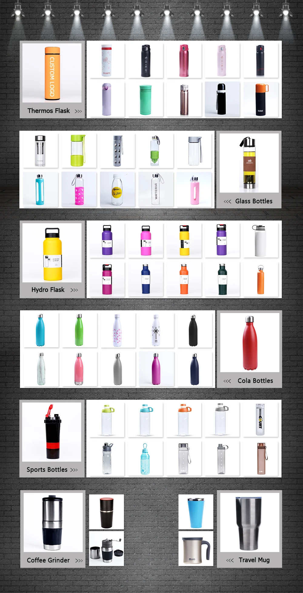 water bottles