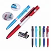 4 in 1 functional attractive gift customized logo pen promotional phone holder stylus plastic ballpoint pen with led light