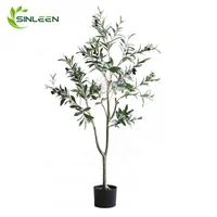 

Indoor Decoration Plant Faux Bonsai Silk Leaf Large Artificial Olive Tree