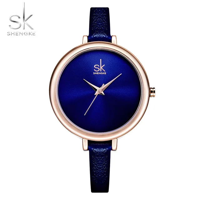 

Shengke Elegant Slim Quartz Watch Top Brand Leather Women Watches Ladies Business Wristwatch Relojes Mujer Hot Clock 2018