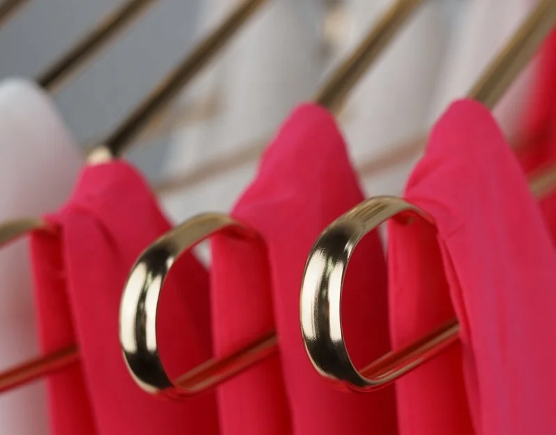 
Boutique strong gold wide shoulder notched coat hanger 