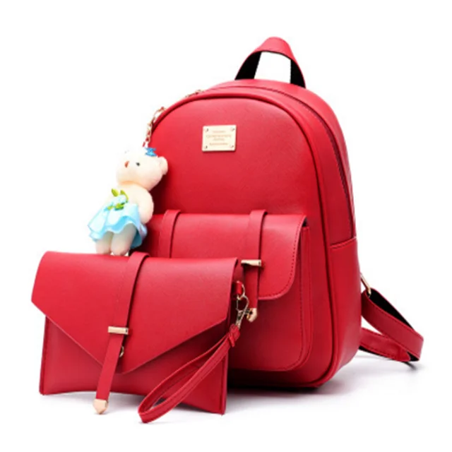 

2018 summer design lady backpack bag casual school backpack all-match bag backpack, White / black / red / blue / pink
