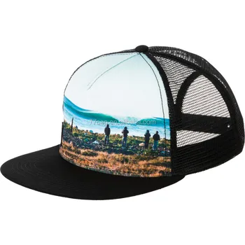 Custom Printed Flat Bill Brim Trucker Hat Wholes Cool Custom Printed Flat Bill Brim Trucker Hat Wholes