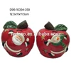 Ceramic decorative christmas santa&apple present ornament with LED