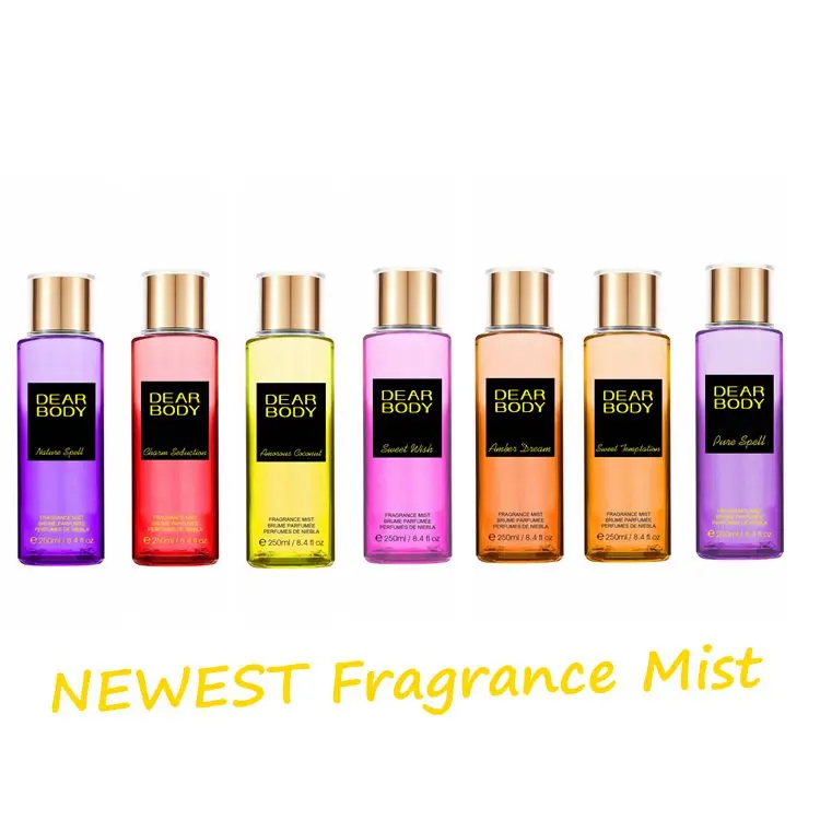 
Newest top sale high quality 250ml perfume fragrance mist for men and women with charming scents 
