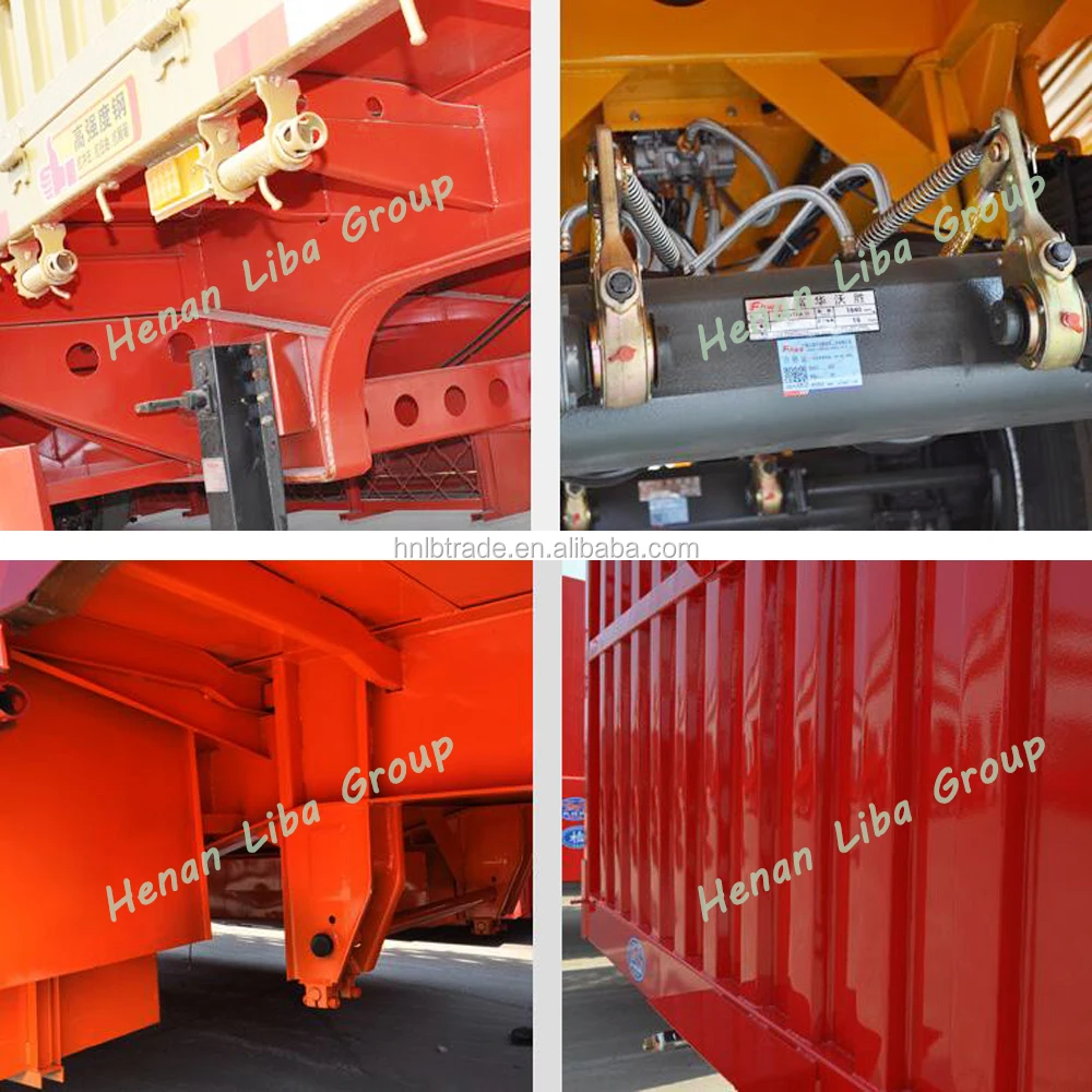 Factory Sale Low Price Automatic Air Brakes Painting Semi Box Trailer For Bulk Cargo Transportaion