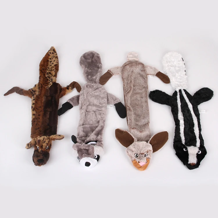 

Hot sale low price no stuffing plush animal pet toys with squeaker, Photo