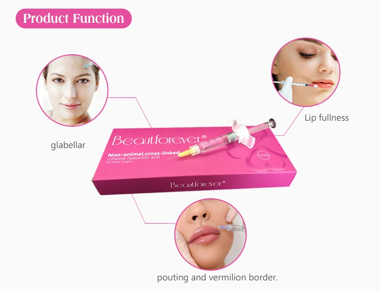 Hyaluronic acid injection dermal fillers for lip injections