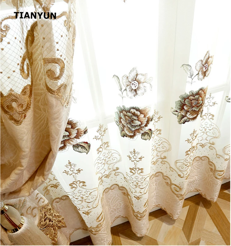 Customized Macrame Turkish Curtains Luxury European Style Window Curtain