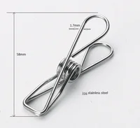 

Factory price sale metal 316/304 stainless steel spring clip clothes peg sunning clip