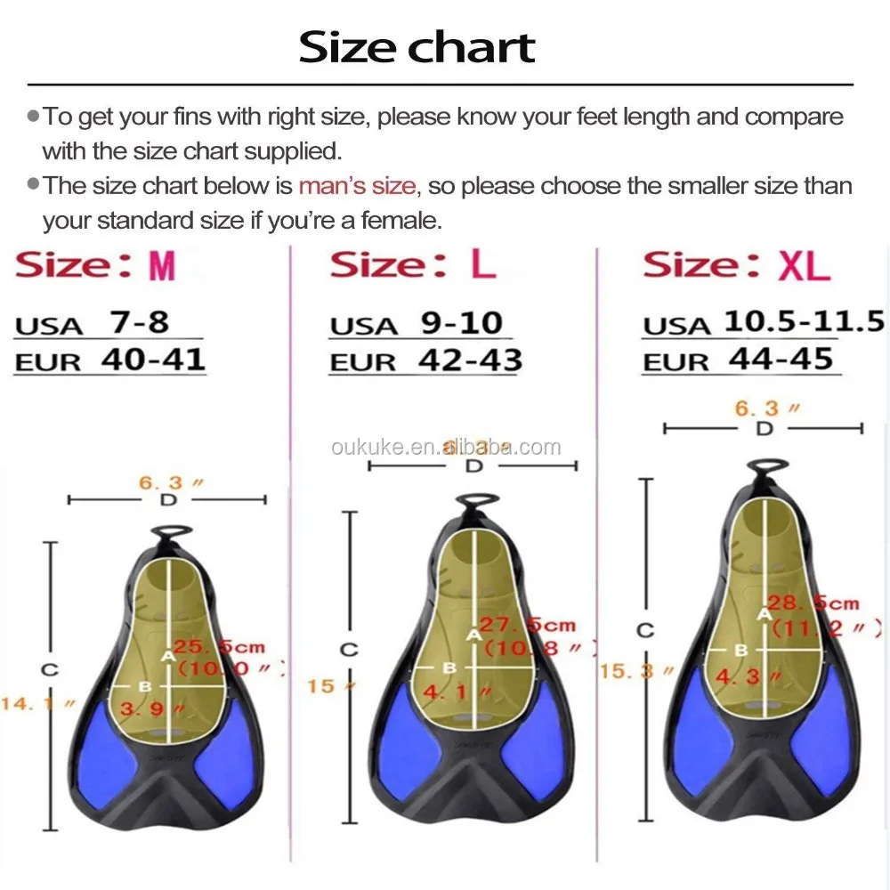 Speedo Flippers Size Chart