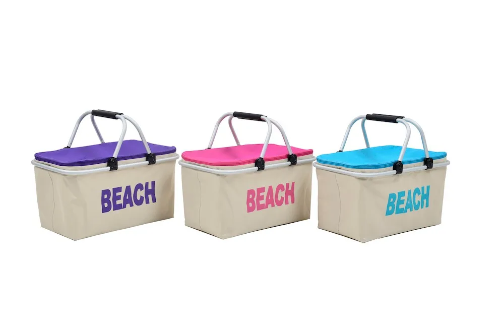 Handmade Natural Fabric Beach Picnic Basket Set For 2 Person Buy