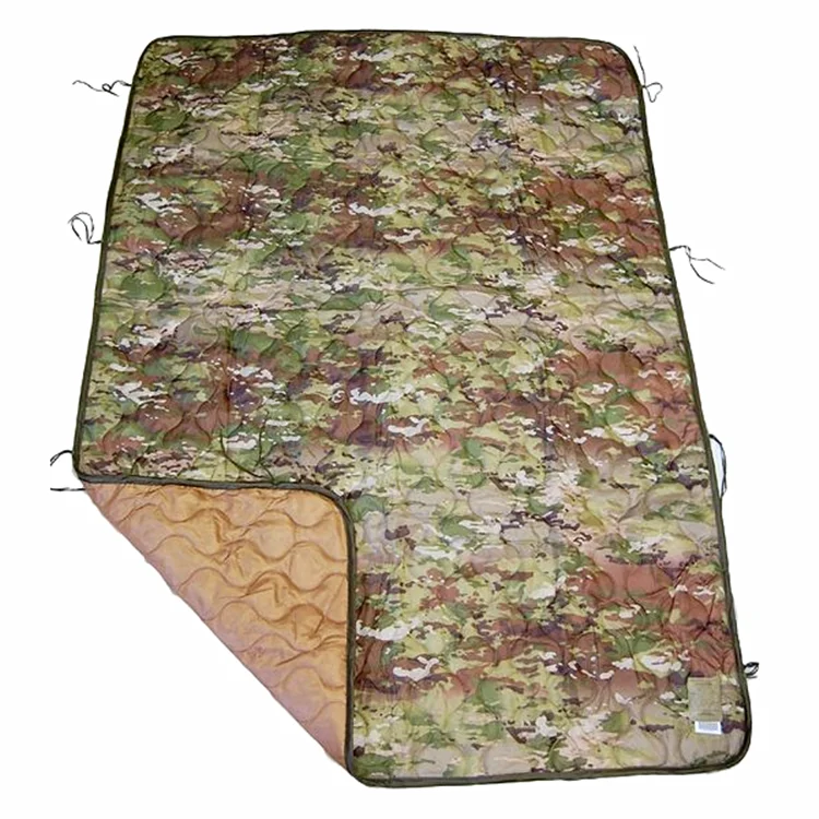 New Military style Wet Weather Rain Poncho Liner Woodland Camo Woobie Blanket