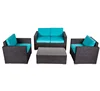 Rattan wicker abaca Patio Outdoor Furniture Set Garden Lawn Sofa Sectional Set