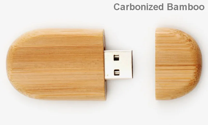 Logo printing Wooden Oval Shaped Unique USB Flash Drive - ANKUX.COM