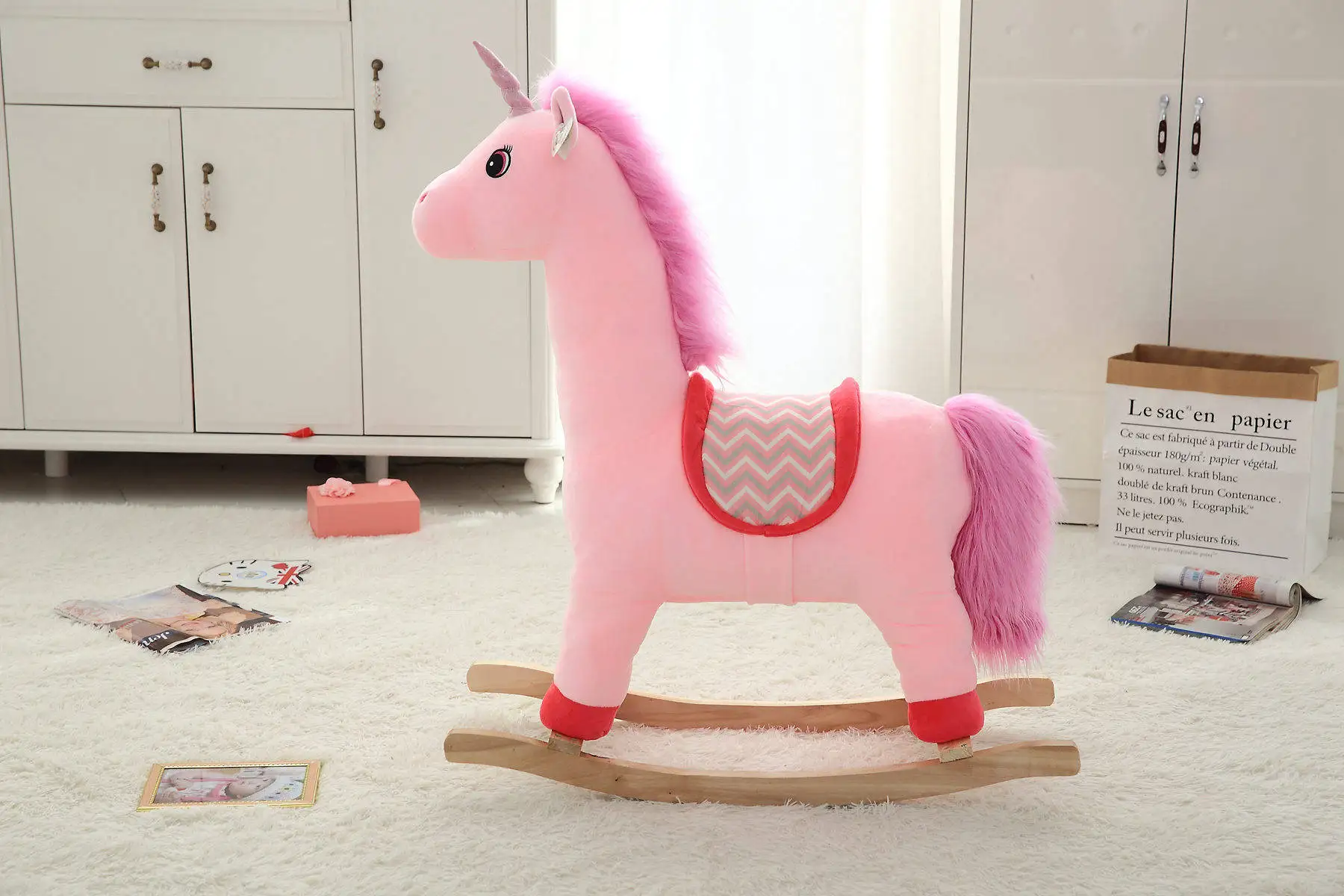 unicorn rocking horse with seat