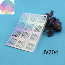 Fish Scale Nail Vinyls Irregular Triangle Grid Pattern Easy Use Nail Art Tips Manicure Stencil Nail