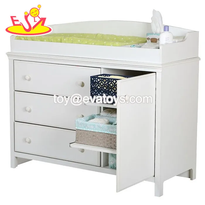 wooden baby changing unit with bath