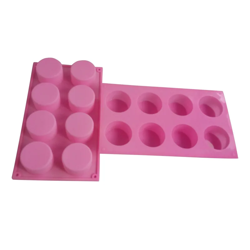 

8 cavity high quality handmade silicone round soap mold