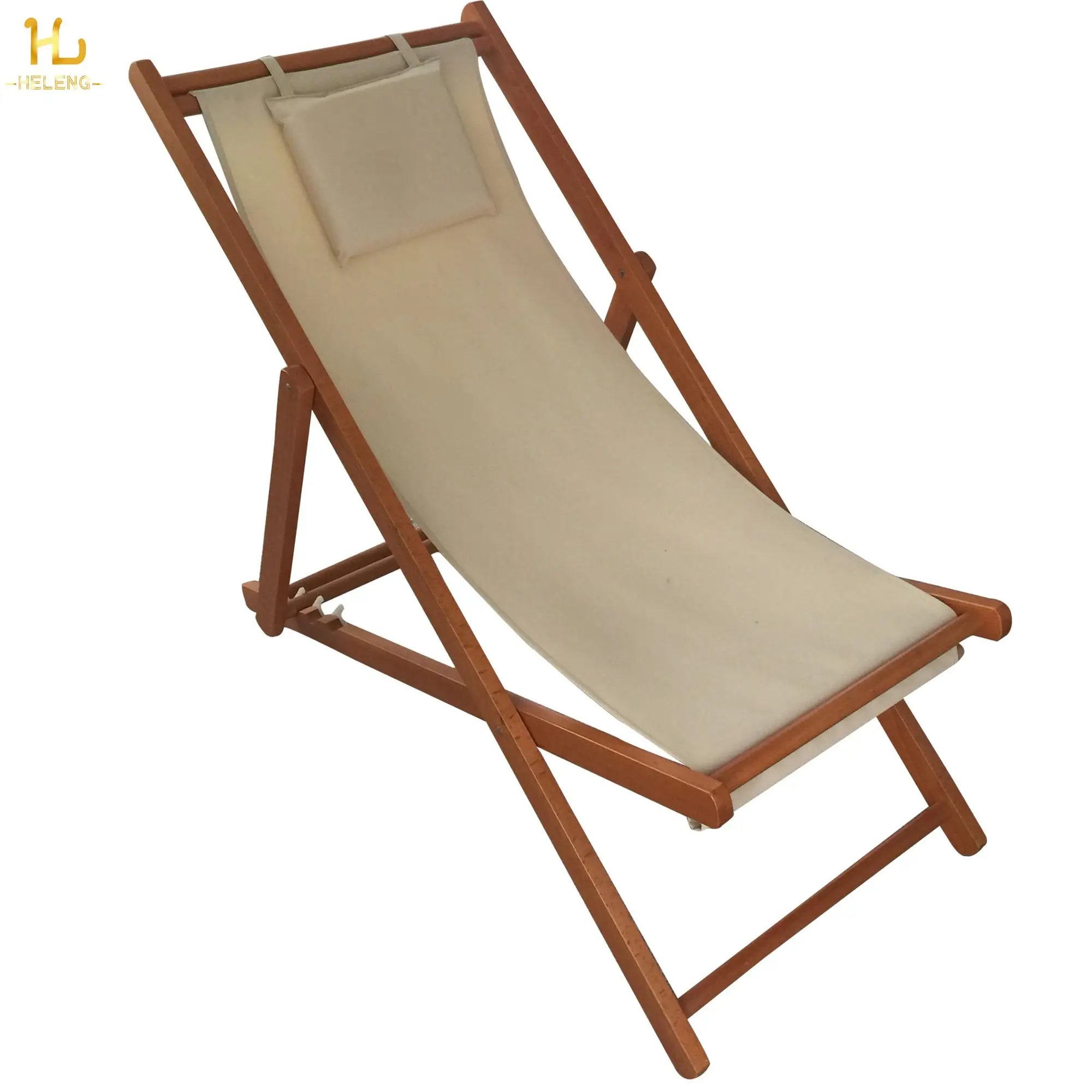 户外家具休闲折叠休息室木制面料沙滩椅 - buy beach chair wholesale