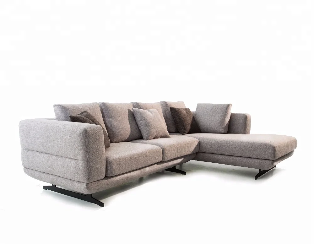 New Grey Modern Small Tufted Sectional Sofa Couch For Living Room Furniture Product On