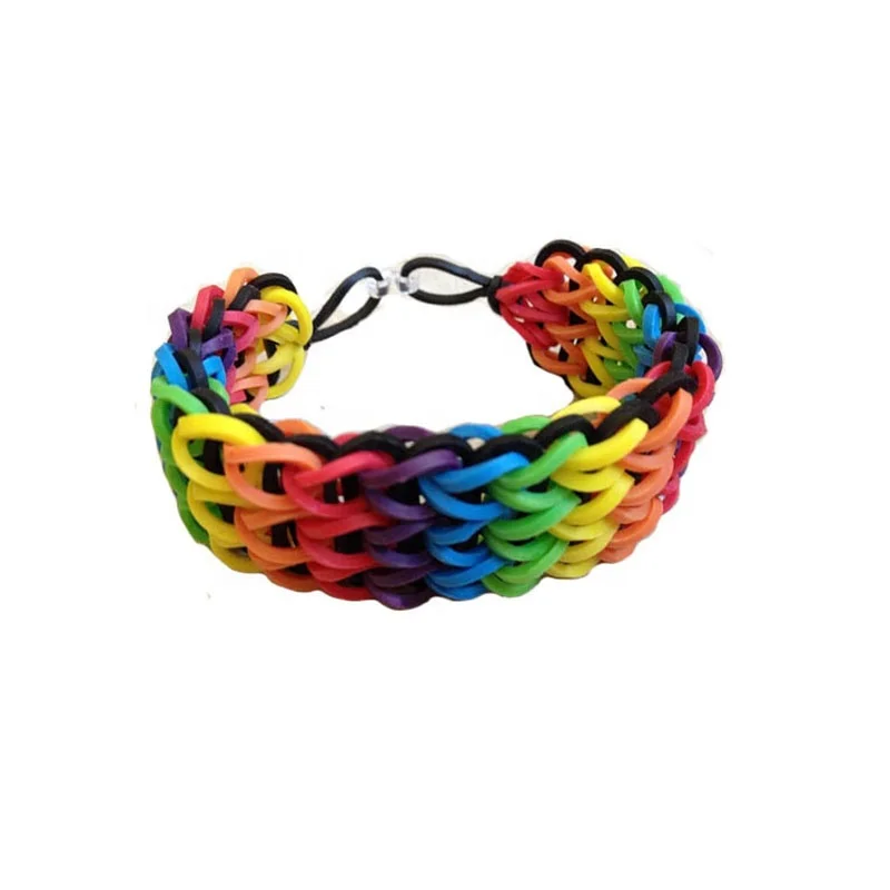 

Genya Fashion kids colorful rainbow rubber band bracelet elastic hair bands