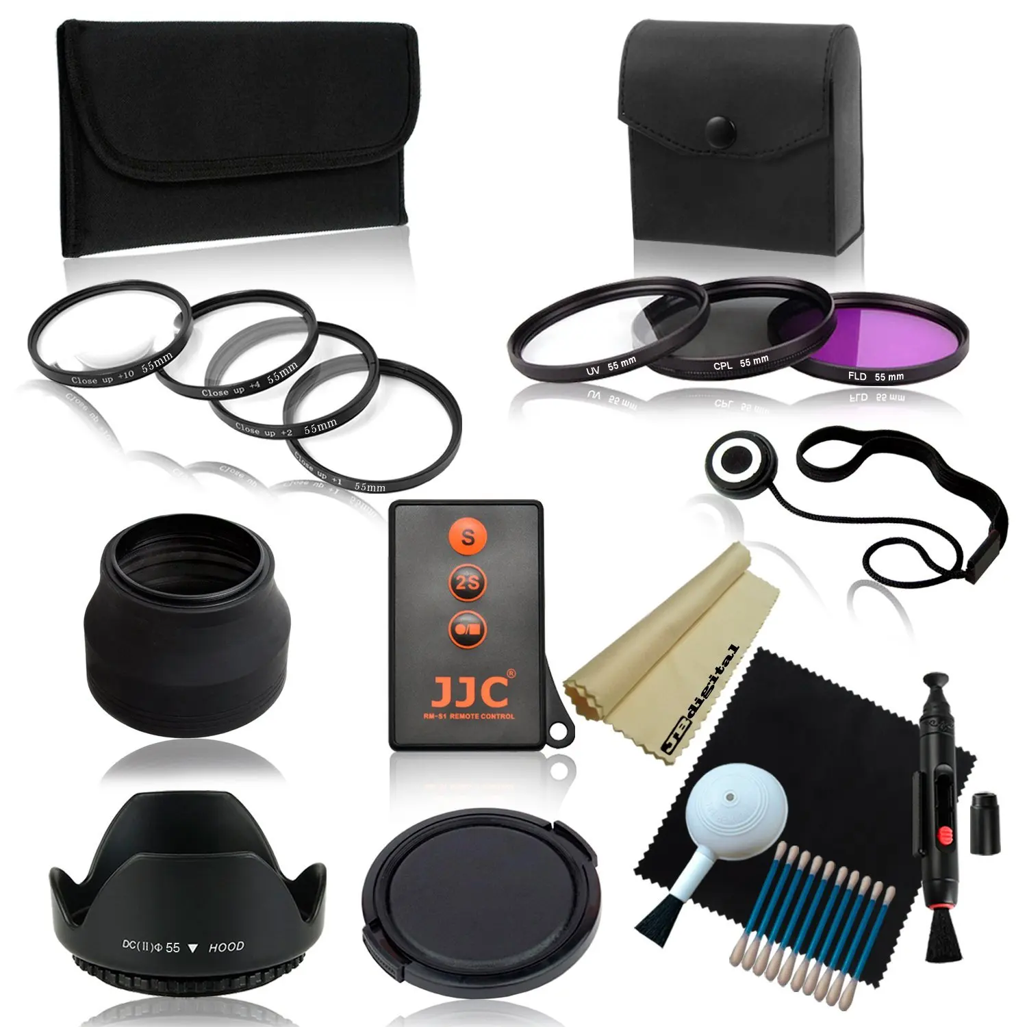 DavisMAX 49mm 2X Telephoto Lens for Sony Alpha NEX-5N with Sony SEL 55-210mm f//4.5-6.3 Telephoto Lens Fibercloth Deluxe Lens Bundle