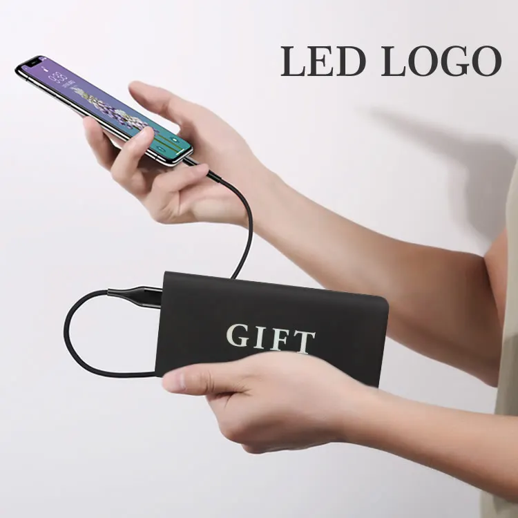New design Custom mobile logo light power bank 5000mah universal light up power bank led logo - ANKUX.COM