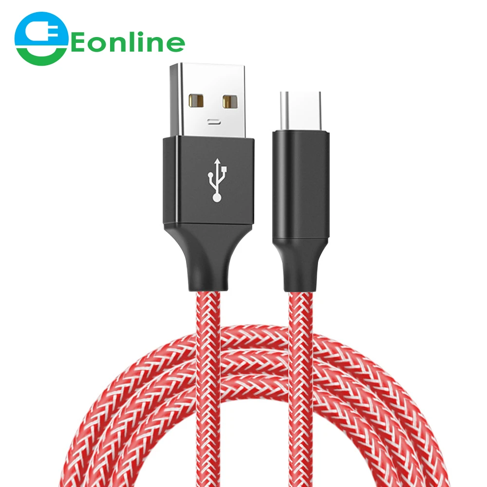 

1m 2m 3m USB Type-C Cable Quick Charger Cable Data Sync Type C Cable For Samsung S9 S8 Note 9 8 for Huawei Honor Phone Cord, Black;red;blue;yellow