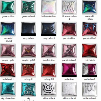 Square Pillow Cover Bling Bling Sequins Pillow Wholesale Custom