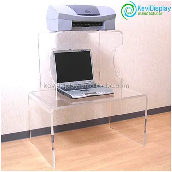 Two Layers Clear Acrylic Computer Desk With Compeive Price Two Layers Clear Acrylic Computer Desk With Compeive Price