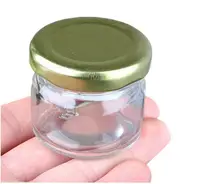 

Mini Glass Honey Jam Container Jar 25ml with lid