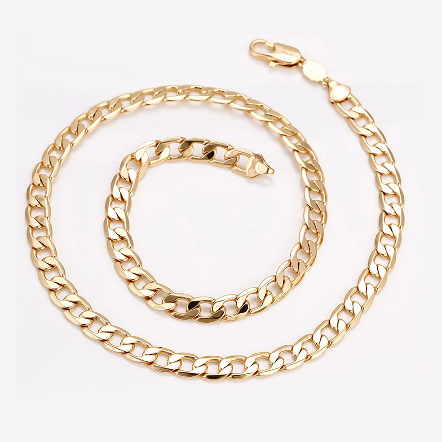 

43671 gold jewellery dubai, new gold chain design for men fashion gold plated jewelry necklace