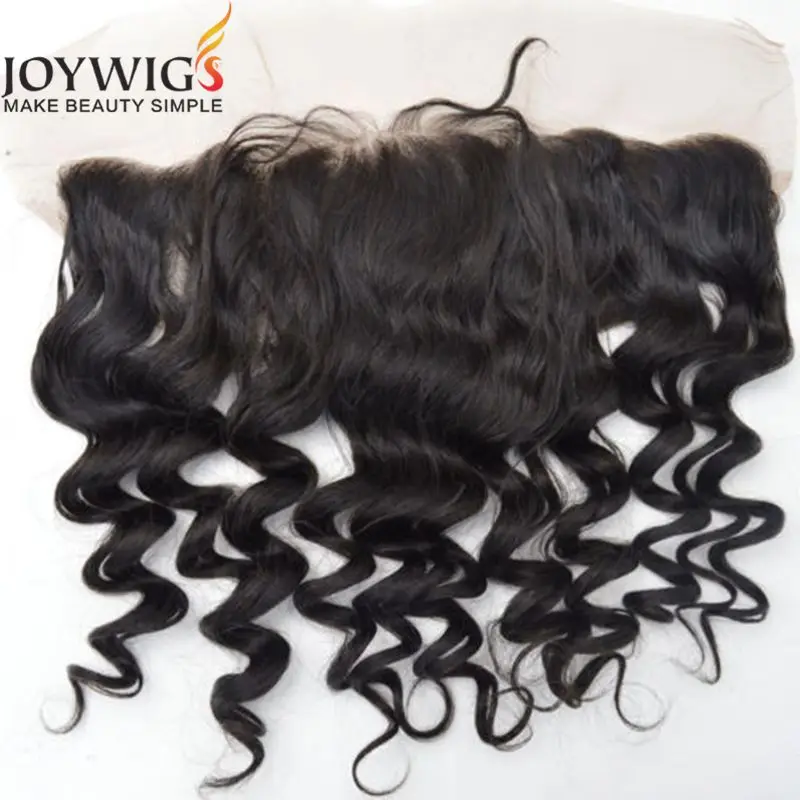 

Virgin Brazilian Lace Frontal Closure 13X4 Loose Wave Frontals From Ear To Ear Bleached Knots Lace Frontal, Natural color;dyeable